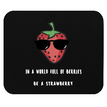 Discover Strawberry world white Mouse Pads