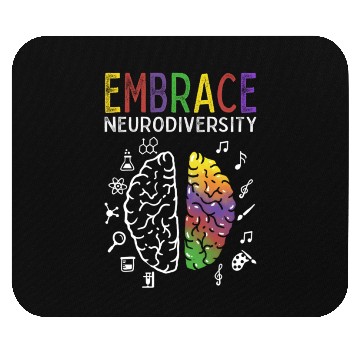 Discover Neurodiversity Embrace Adhd Autism Asd Brain Mouse Pads