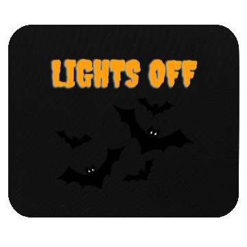 Discover Lights off Scary Bats Halloween Mouse Pads