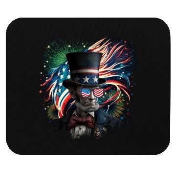 Discover Merica Lincoln Independence Day Party 4th July Mouse Pads