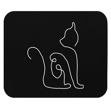 Discover cat looks behind her Mouse Pads