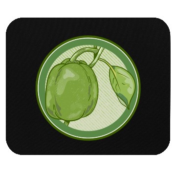 Discover Green Bell Pepper Mouse Pads