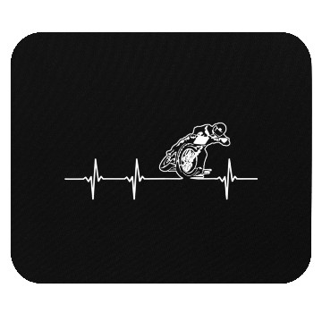 Discover FLAT TRACK MOTORCYCLE heartbeat racing speedway Mouse Pads