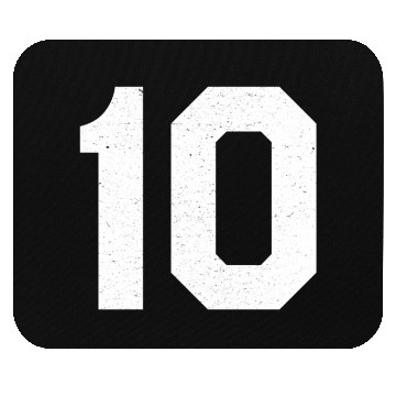 Discover Jersey Number 10 Ten Athletic Sports Mouse Pads