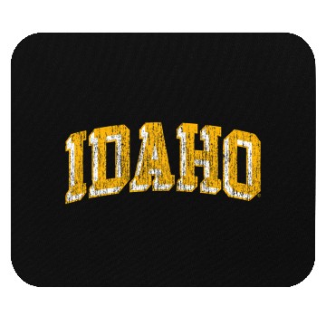 Discover Idaho Vandals Block Logo Black Mouse Pads
