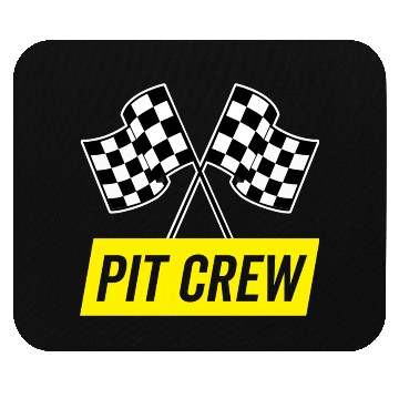 Discover Yellow Italic Pit Crew For Racing Party Costume Mouse Pads
