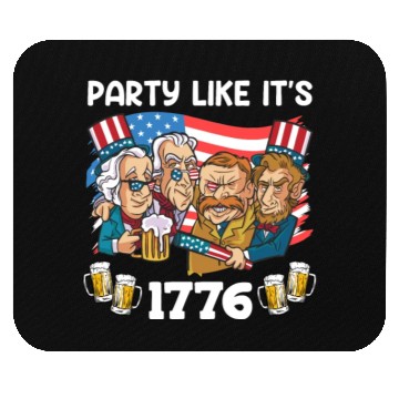 Discover Party like it's 1776 Patriot US Presidents Mouse Pads