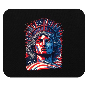 Discover Statue of Liberty Face USA Mouse Pads