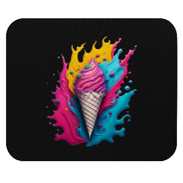 Discover Neon Ice Cream Splash Mouse Pads