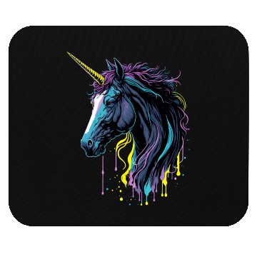 Discover Neon Splash Unicorn Mouse Pads