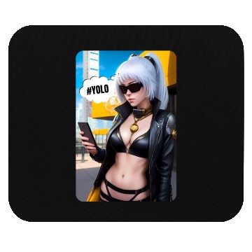 Discover Cyberpunk Waifu Influencer Design 2 Mouse Pads