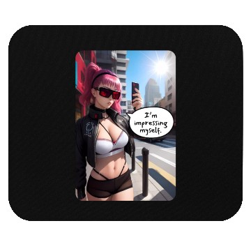 Discover Cyberpunk Waifu Influencer Design 6 Mouse Pads