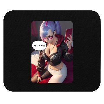 Discover Cyberpunk Waifu Influencer Design 4 Mouse Pads