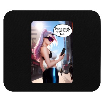 Discover Cyberpunk Waifu Influencer Design 7 Mouse Pads