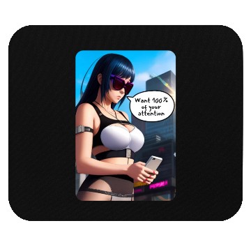Discover Cyberpunk Waifu Influencer Design 8 Mouse Pads
