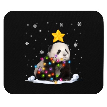Discover Panda Bear Animals Tree Lights Mouse Pads