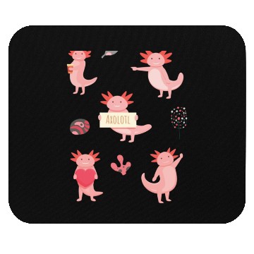 Discover Set Axolot Axolotl Mouse Pads