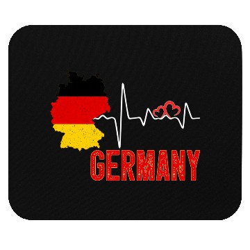 Discover Germany Flag Map Heartbeat For German Pride Mouse Pads