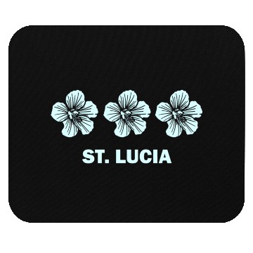 Discover St Lucia Tropical Hibiscus Flower Mouse Pads