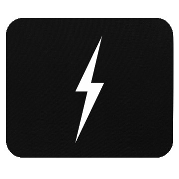 Discover le Lightning Bolt In White Mouse Pads