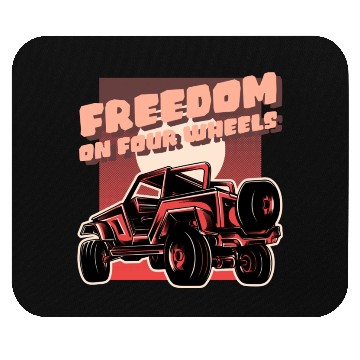 Discover Freedom on four wheels Mouse Pads