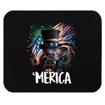 Discover Merica Lincoln Independence Day Party 4th July Mouse Pads