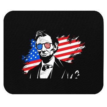 Discover Merica Lincoln President Independence Day Party Mouse Pads