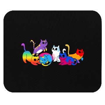 Discover Pride Kittens LGBTQIA+ Cats Colorful Cat Mouse Pads