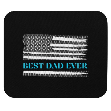 Discover Father s day Best Dad ever with us flag Mouse Pads