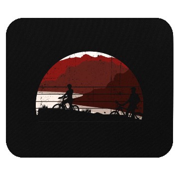 Discover Mountain bike sunset Mouse Pads