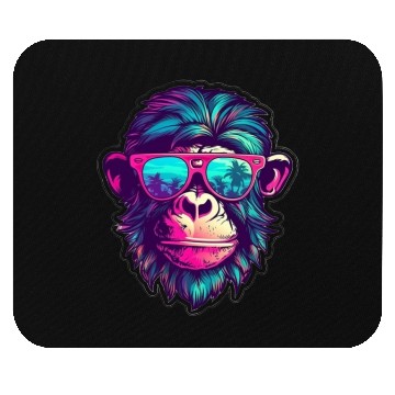 Discover Miami Sunglass Monkey - Embrace the Sun Mouse Pads