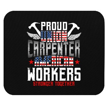 Discover Carpenter Proud Union American Flag Patriotic Mouse Pads