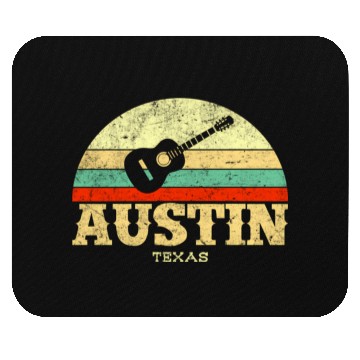 Discover Austin Texas Guitar Lone Star State Mouse Pads