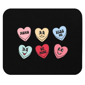 Discover Winter-Convo Hearts Mouse Pads