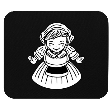 Discover Cute Little Farmer Girl Mouse Pads