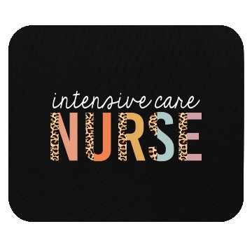 Discover Intensive Care Nurse Leopard Print Icu Nursing Mouse Pads