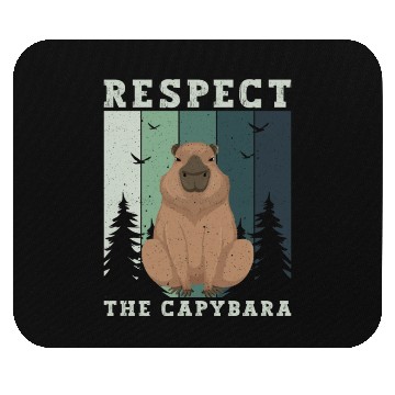 Discover Retro Respect The Capybara Capybara Lover Meme Mouse Pads