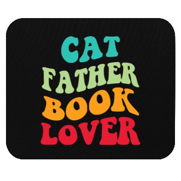 Discover Cat Father Book Lover Mouse Pads