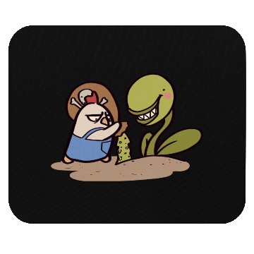 Discover Angry Chicken Fertilizing Plant Mouse Pads