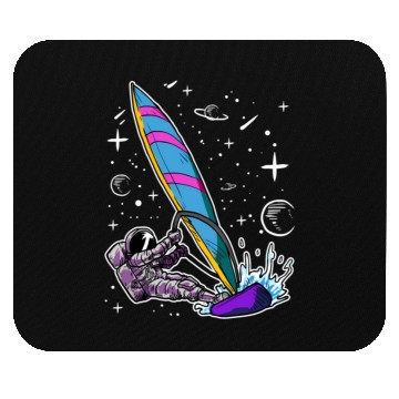 Discover Astronaut Space Surfer Windsurfing Windsurfer Mouse Pads