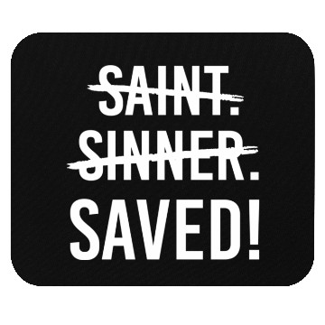 Discover Saint Cross Sinner Saved Jesus Christian Catholic Mouse Pads