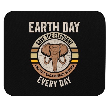 Discover Save The Elephant Protect Endangered Species Earth Mouse Pads