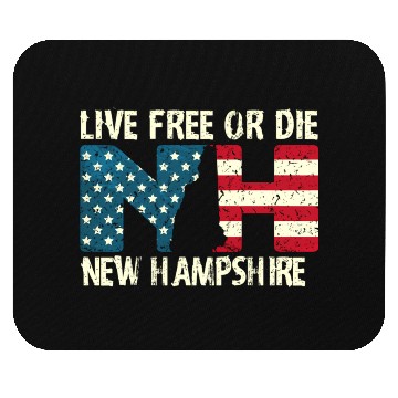 Discover New Hampshire Patriotic Live Free Or Die Product Mouse Pads