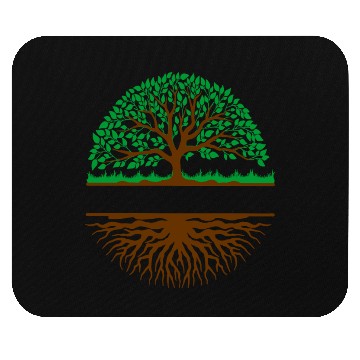 Discover Tree with roots banner Mouse Pads