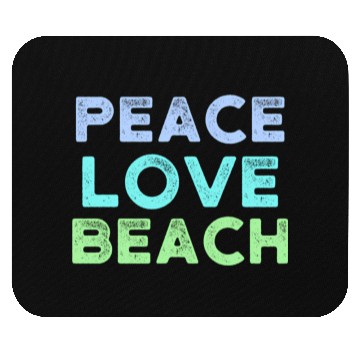 Discover Peace Love Beach Distressed Mouse Pads