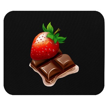 Discover Melting Strawberry Chocolate - Sweet Dessert Mouse Pads