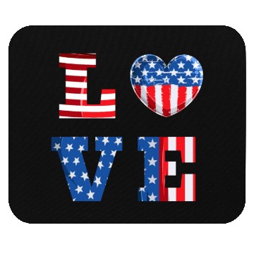 Discover LOVE America Independence Day USA Patriots Mouse Pads