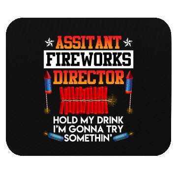 Discover Independence Day Assistant Fireworks Director USA Mouse Pads