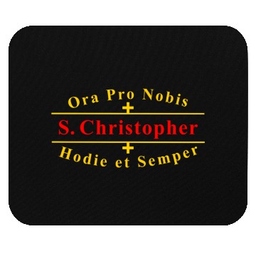 Discover Saint Christopher Catholic Latin Prayer Mouse Pads
