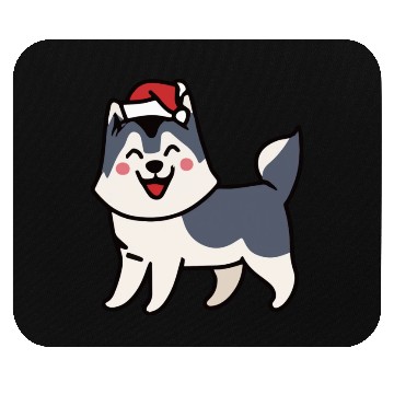 Discover Husky Santa Dog Lover Malamute Mouse Pads